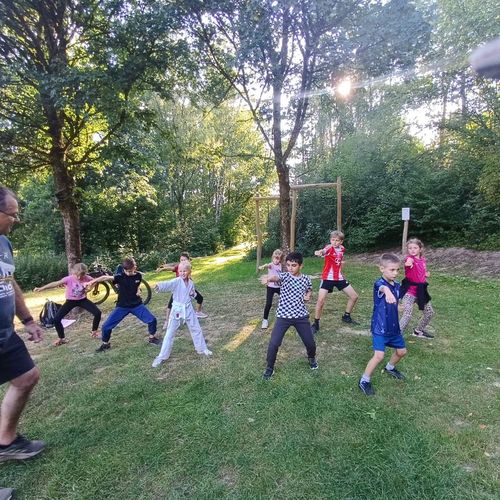 Bilder vom Karatetraining am Feng Shui Park in Lalling