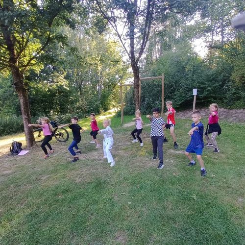 Bilder vom Karatetraining am Feng Shui Park in Lalling