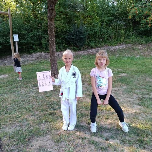 Bilder vom Karatetraining am Feng Shui Park in Lalling