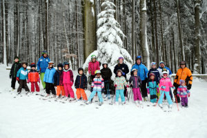 Gruppenfoto beim letztjährigen Skikurs